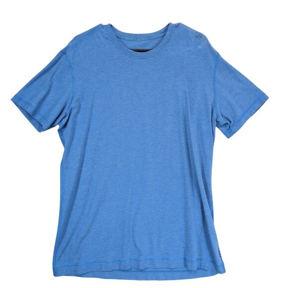 Lululemon Men's L Blue Soft Jersey Short Sleeve Crewneck T-Shirt 3 Stitches Logo - Picture 1 of 6